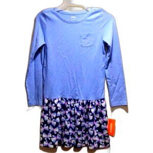 Gymboree Girl's Butterfly Print Long Sleeve Dress - Kids Size 10 - Multicolor